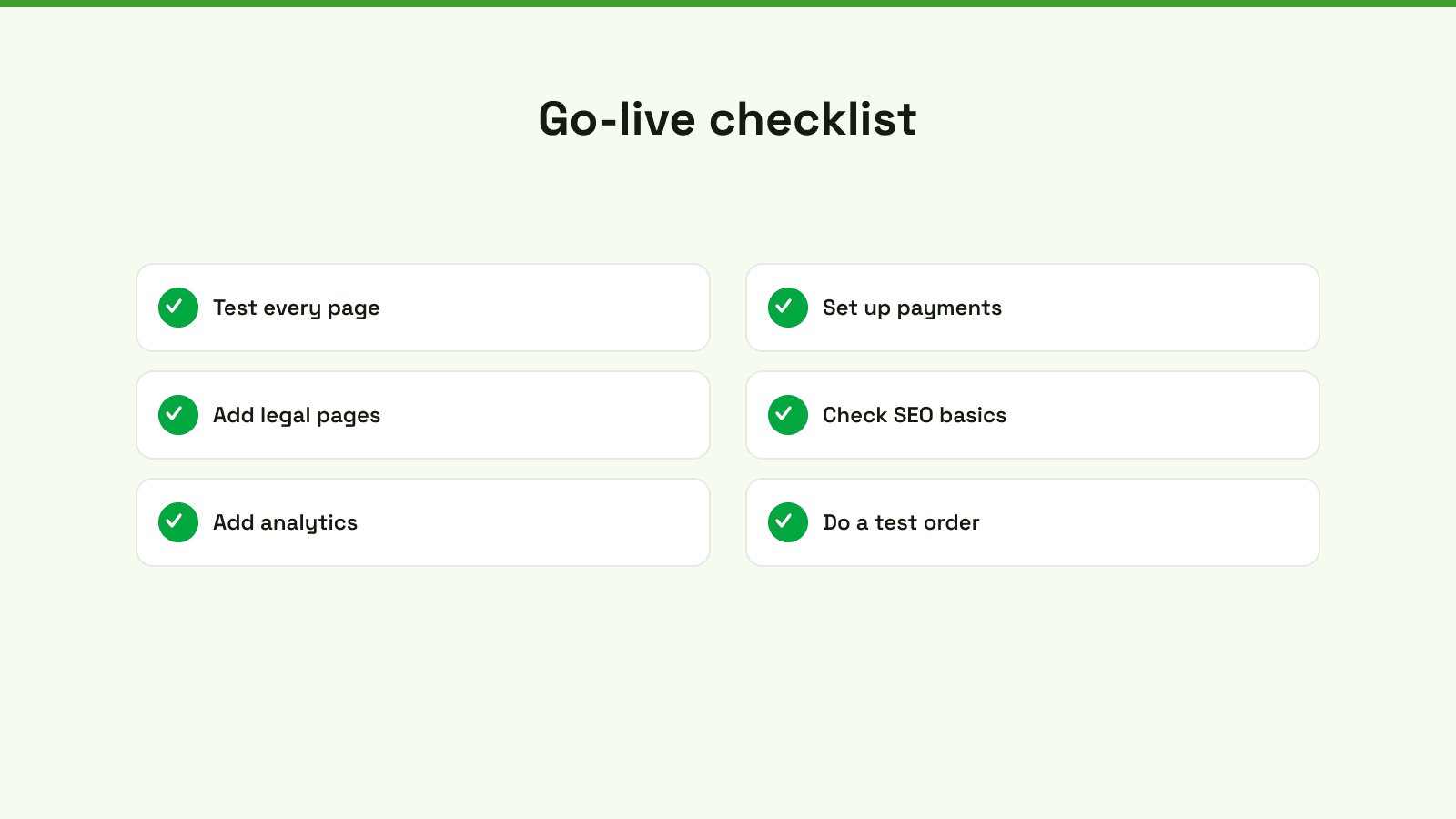 A comprehensive checklist for website pre-launch covering website readiness, legal compliance, SEO, and testing steps.