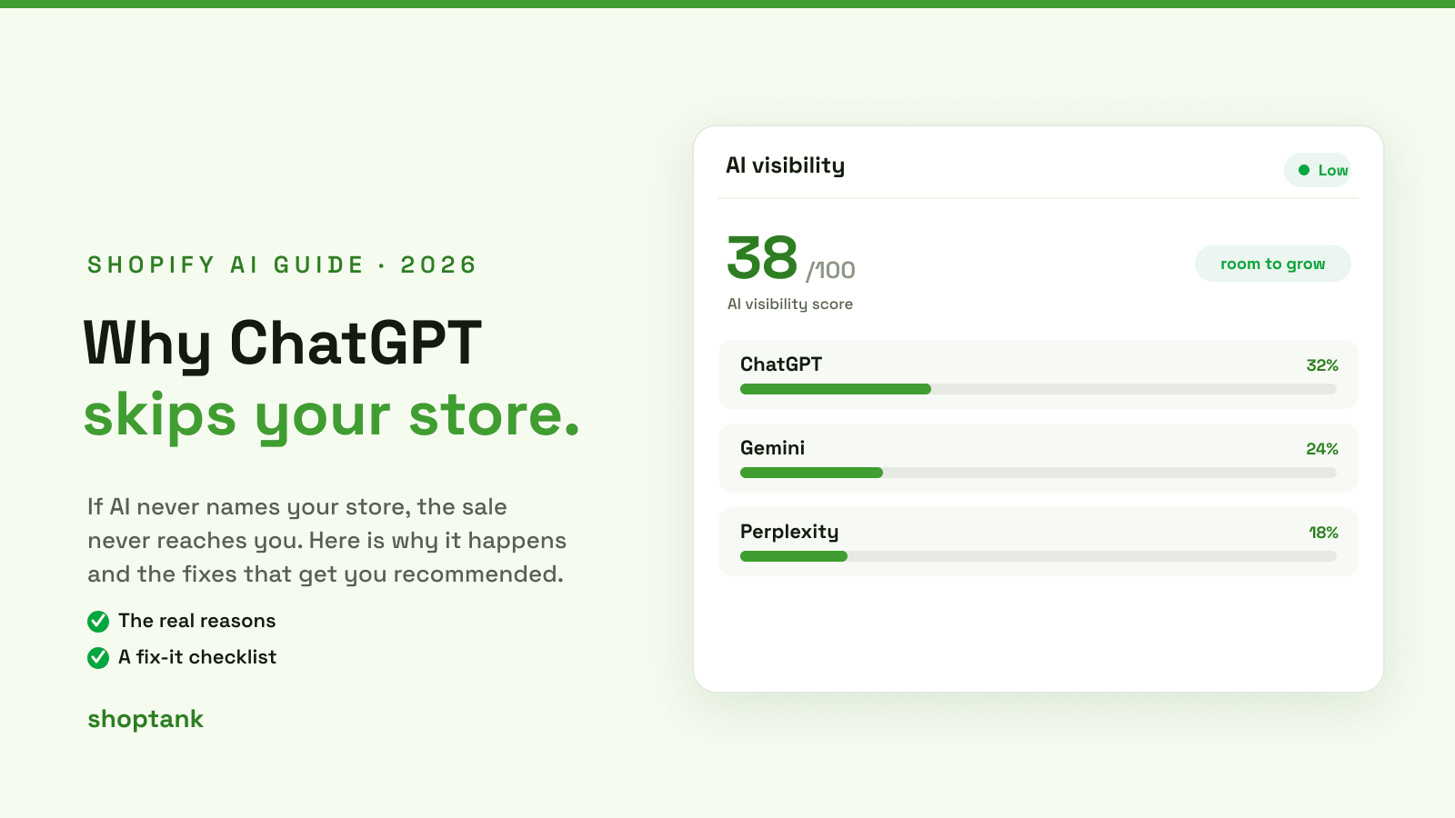 Why ChatGPT Doesn't Recommend Your Shopify Store (and How to Fix It)