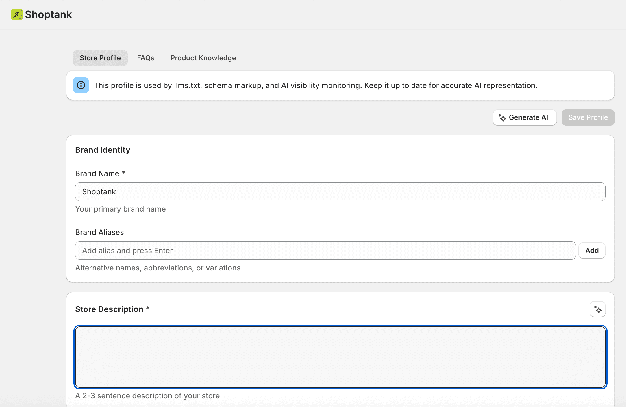 Get Shopify store discovered by AI